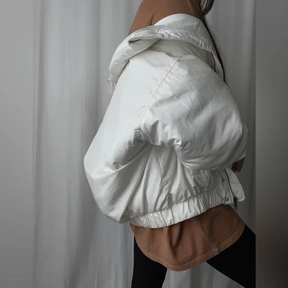 BROOKLYN QUILTED JACKET — In Lt Cream - Picture 10 of 11